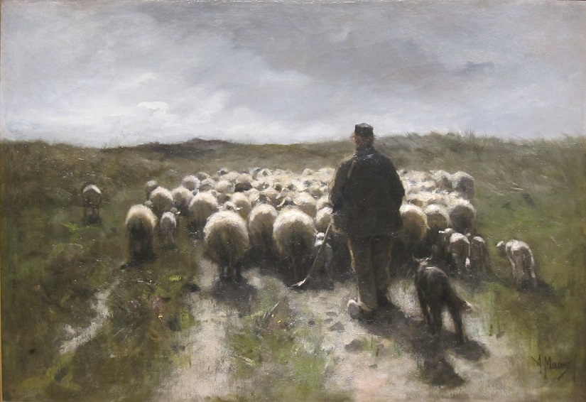 "Shepherd and Sheep" Anton Rudolf Mauve primo do Van Gogh